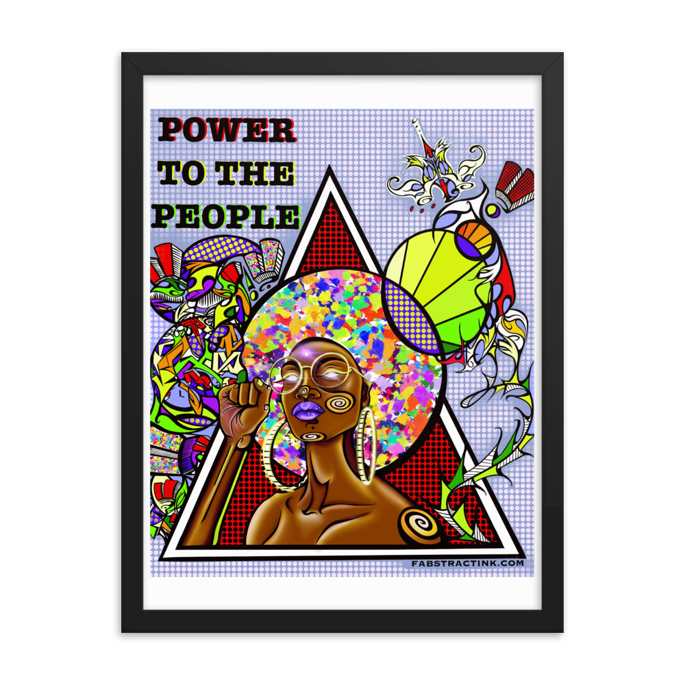 'POWER TO THE PEOPLE' Framed posters