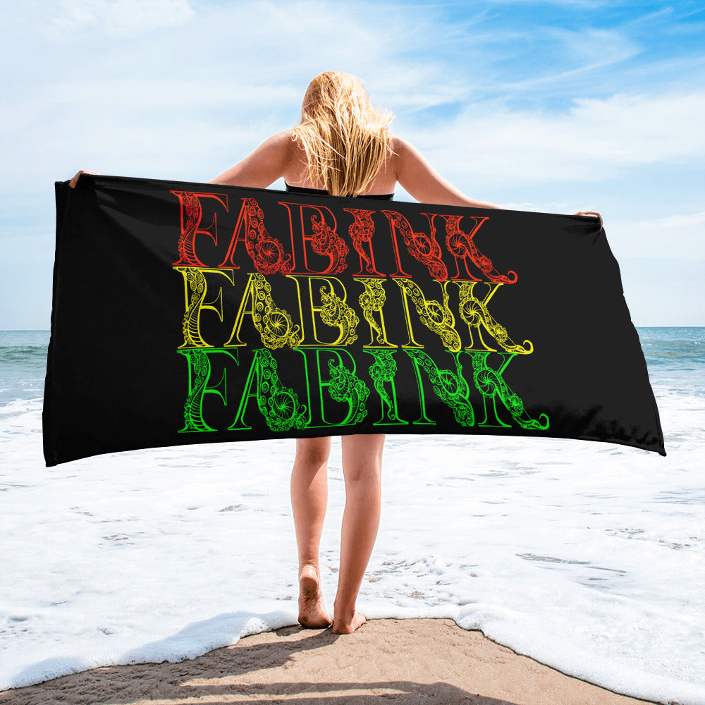 'Fab Ink Roots' Beach Towel