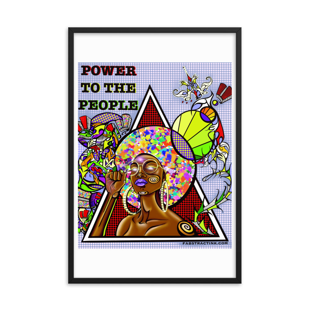 'POWER TO THE PEOPLE' Framed posters